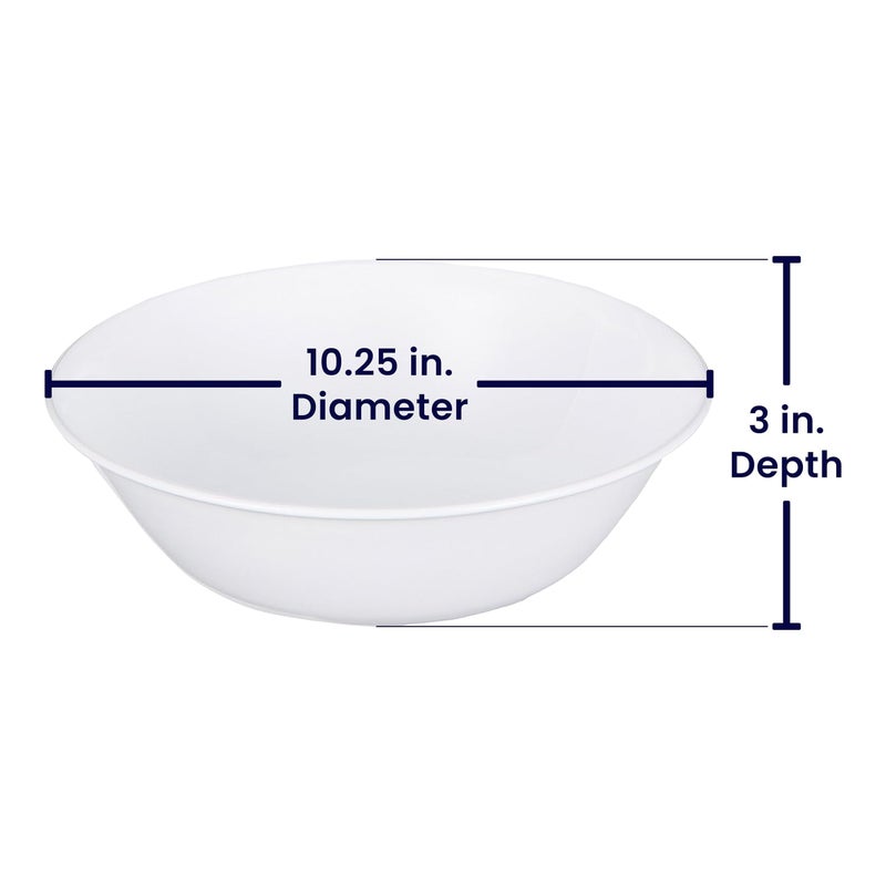 Corelle Livingware 2-quart Serving Bowl Winter Frost White (4) - Image 2